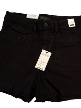 Judy Blue Black High-Rise Denim Shorts with Front Pockets